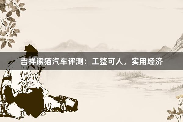 吉祥熊猫汽车评测：工整可人，实用经济